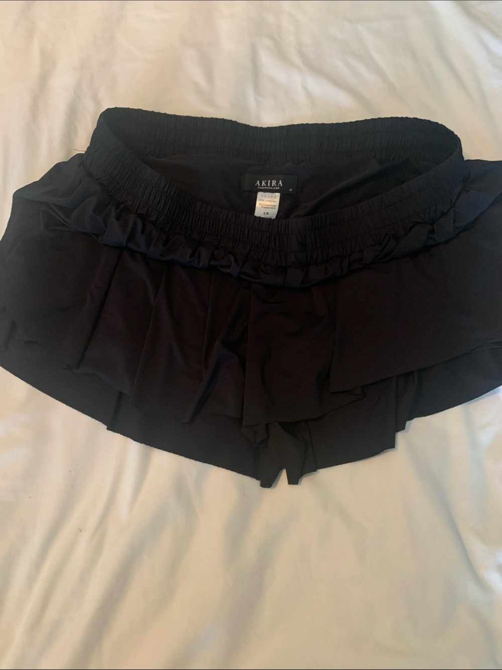 AKIRA Black Ruffle Skort Shorts